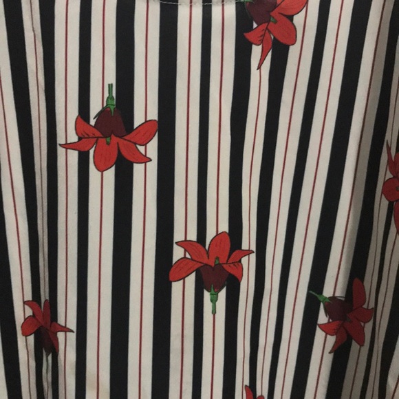 Eloquii Floral/Striped Top with Bell Sleeves - Picture 3 of 8